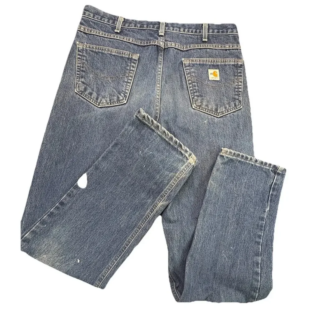 Carhartt FRB160 Flame Resistant Jeans 36X36 Relaxed Fit FR Denim Cat 3 Work Pant - Picture 2 of 14